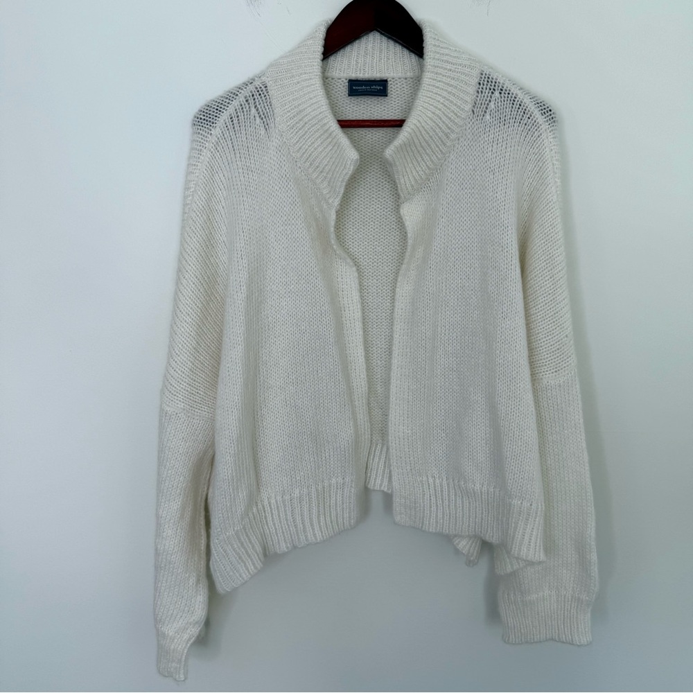 Wooden Ships Mohair Wool Blend Open Cardigan Size Medium/Large